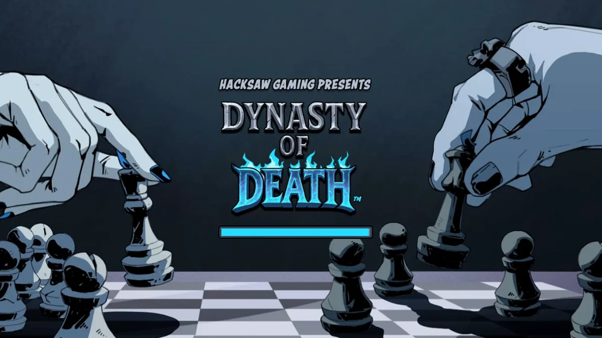 Tampilan visual slot Dynasty of Death dengan tema mitologi underworld