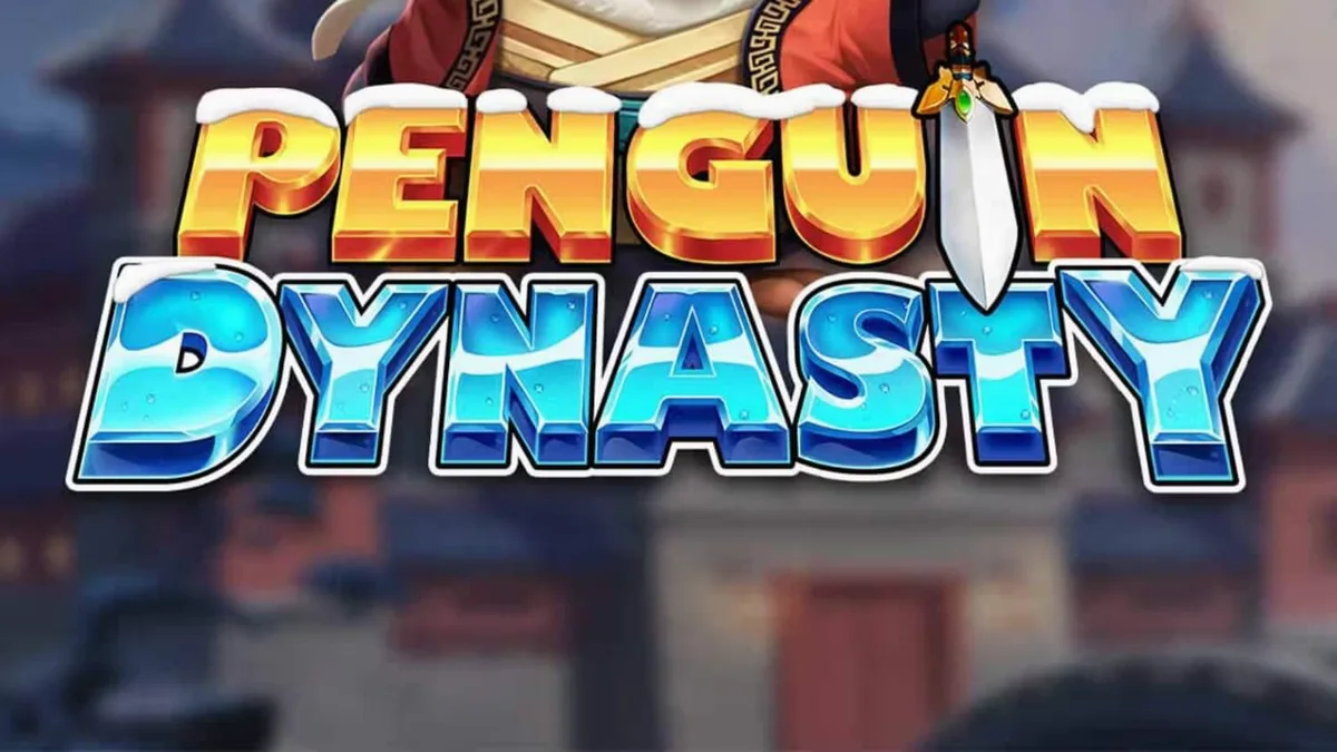 Tampilan visual slot Penguin Dynasty dengan latar belakang istana es yang megah