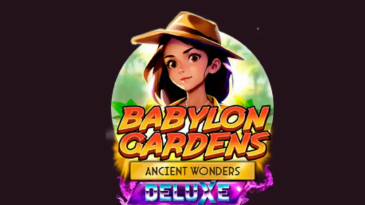 Pemandangan megah taman gantung Babilonia dalam slot Babylon Gardens Ancient Wonders Deluxe