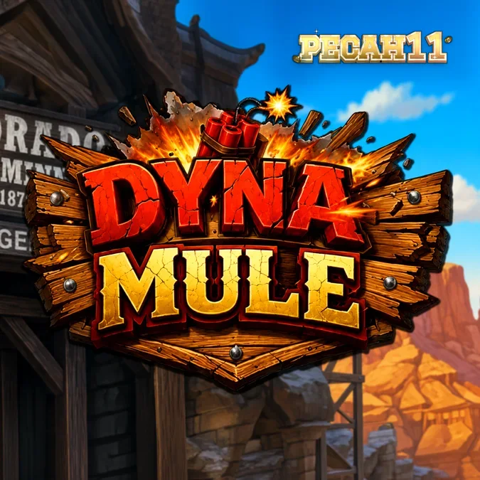 Tampilan visual slot Dyna Mule dengan tema pertambangan dan mekanik roaming wilds.